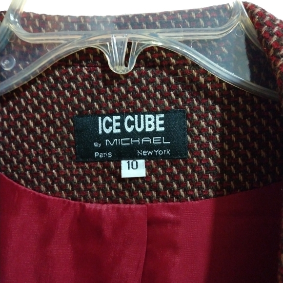 Vintage Ice Cube by Michael Wool (70%) Blend 2 Piece Blazer & Skirt Suit Size 10 - Picture 3 of 16